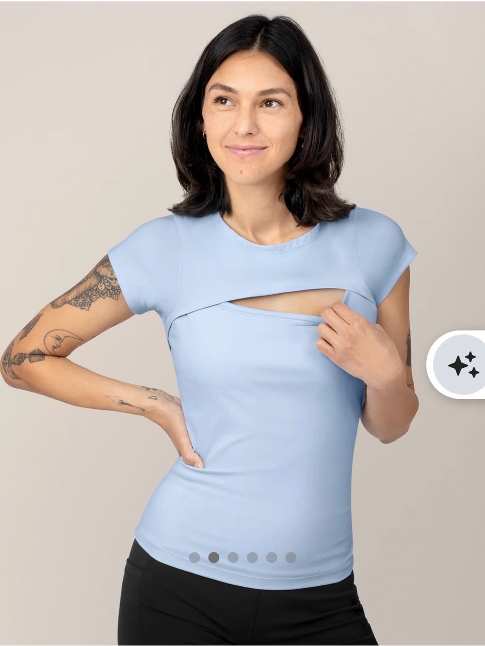 Kindred Bravely Light Blue Short Sleeve Nursing Tee